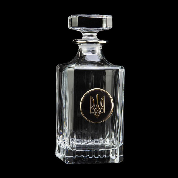 Набір для віскі натуральний кришталь "МНС" 6 келихів та графин 750 мл | Boss Crystal