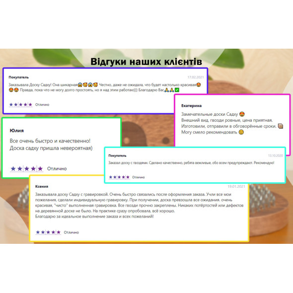 Дошка для йоги з оцинкованими цвяхами 