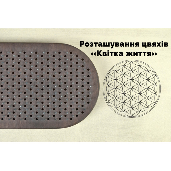Дошка з цвяхами для ніг чорна 
