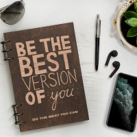 Дерев'яні блокноти з індивідуальним гравіюванням Be the best  А5 / А4  від 