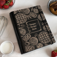 Дерев'яна книга для кулінарії з гравіюванням You recipe book від 