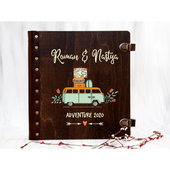 Фотоальбом з картонними листами для любителів подорожувати | 30 стор, 34 х 34 см | WPA-0027