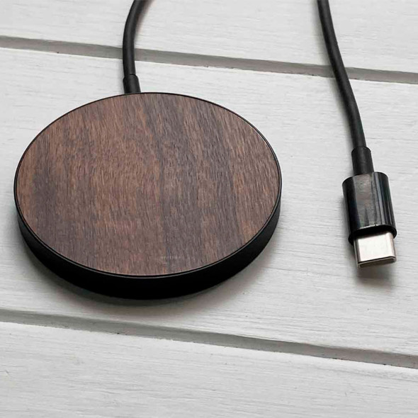 Бездротова дерев'янна зарядка  для телефона MagSafe Wood Charger FC-007