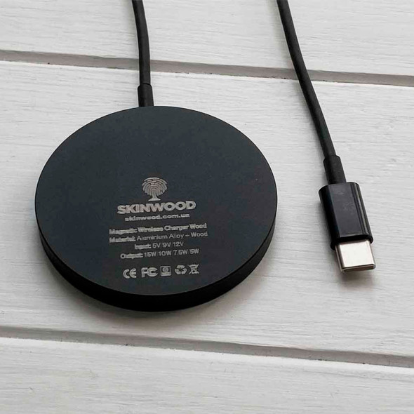 Бездротова дерев'янна зарядка  для телефона MagSafe Wood Charger FC-007
