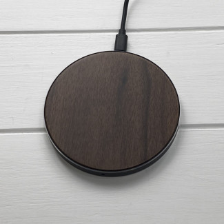 Дерев'яна Бездротова зарядка для телефону Black Fast Charger 
