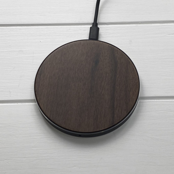Дерев'яна Бездротова зарядка для телефону Black Fast Charger 