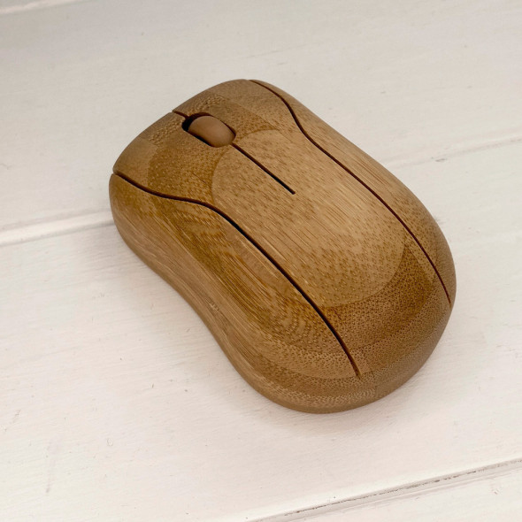Дерев'яна бездротова настільна Bluetooth мишка для ПК та ноутбуків Mouse від 