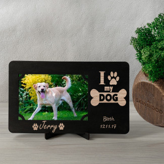 Фоторамка з дерева з індивідуальним лазерним гравіюванням My Dog від 