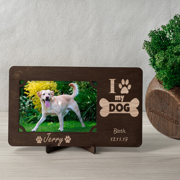 Фоторамка з дерева з індивідуальним лазерним гравіюванням My Dog від 