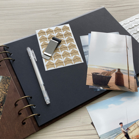 Дерев'яний альбом для фотографій з натурального дерева кільцями Love від 