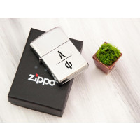 Запальничка Zippo original з безкоштовним гравіюванням, подарунок на 14 жовтня в подарунковій дерев'яній коробці