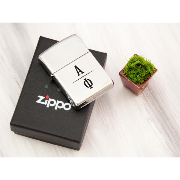 Запальничка Zippo original з безкоштовним гравіюванням, подарунок на 14 жовтня в подарунковій дерев'яній коробці