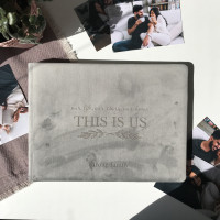 Альбом для вклеювання фото з велюру "This is us" Сірий 31х23 см RM04-14