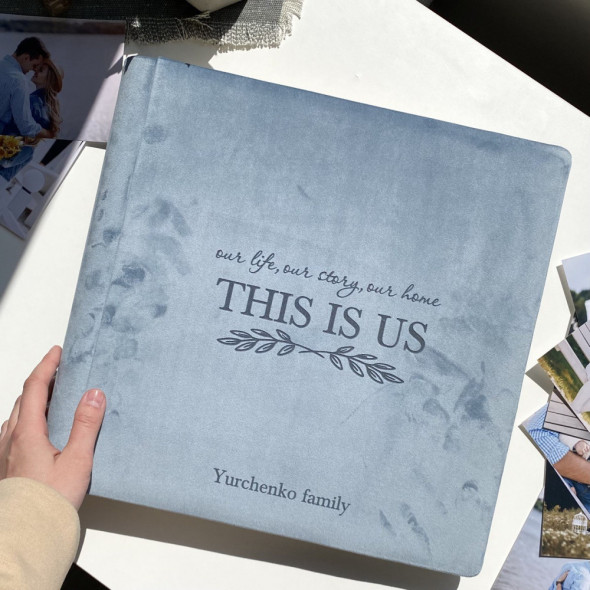 Фотоальбом весільний "This is us" Синій 33х33 см RM04-18