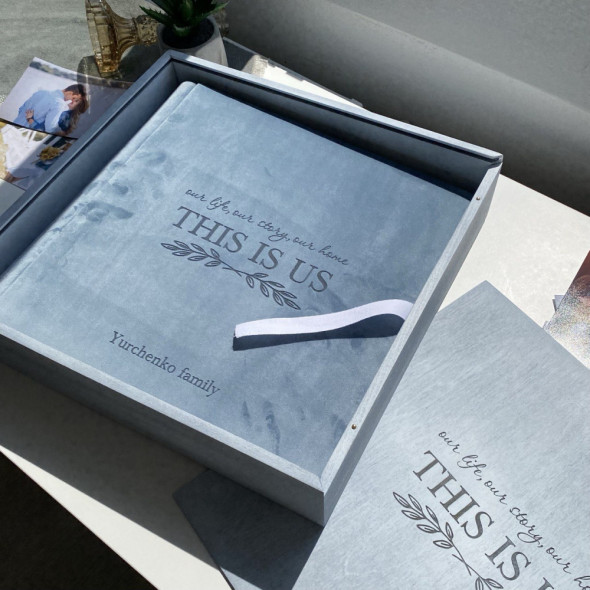Фотоальбом весільний "This is us" Синій 33х33 см RM04-18