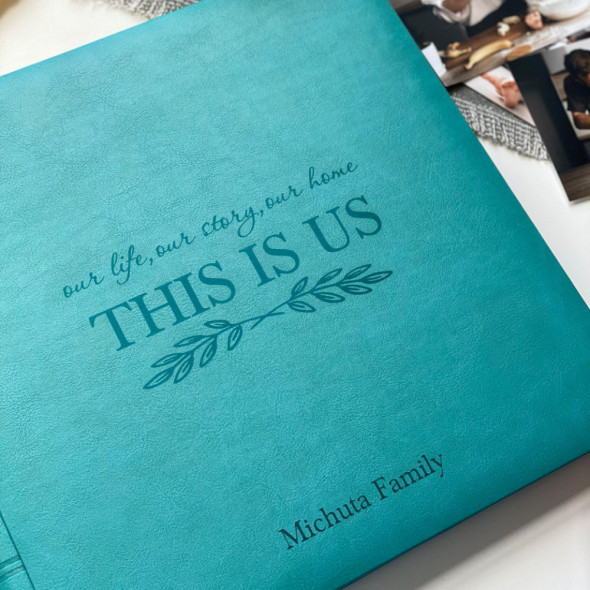 Альбом для фотографій з екошкіри "This is us" Блакитний 33х33 см RM05-07