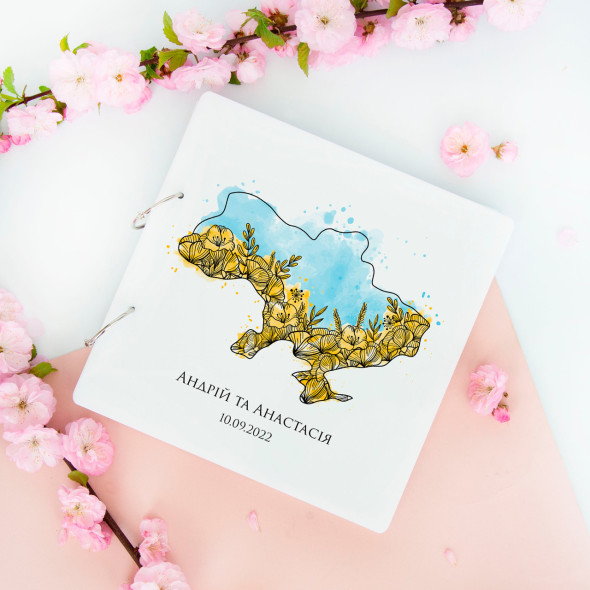 Книга побажань на українське весілля з персоналізацією