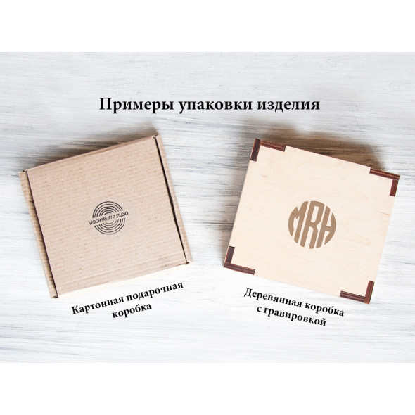 Шкіряне портмоне з гравіюванням на кнопці з відділенням для документів 