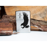 Запальничка хром Zippo з гравіюванням ініціалів на замовлення