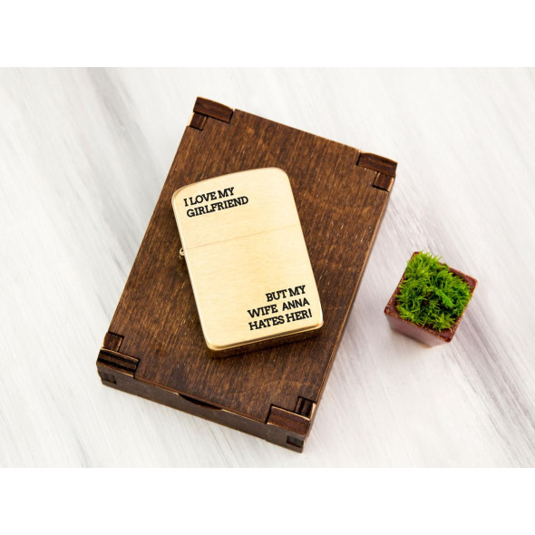 Zippo original бензинова на подарунок із жартівливим написом
