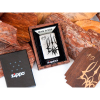 Хромова запальничка Zippo з гравіюванням ініціалів на замовлення