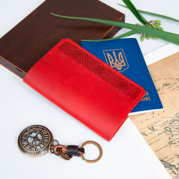 Обкладинка для паперового паспорта з гравіюванням, Фіолетовий, 10х15,5см