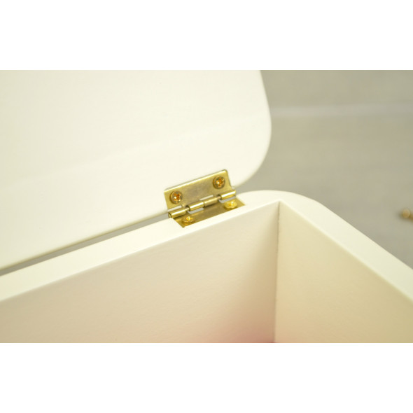 Шкатулка для прикрас з дерева з позолотою з деревини вільхи «Gold & white»