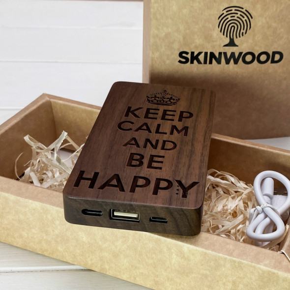 Powerbank з дерева з гравіюванням 