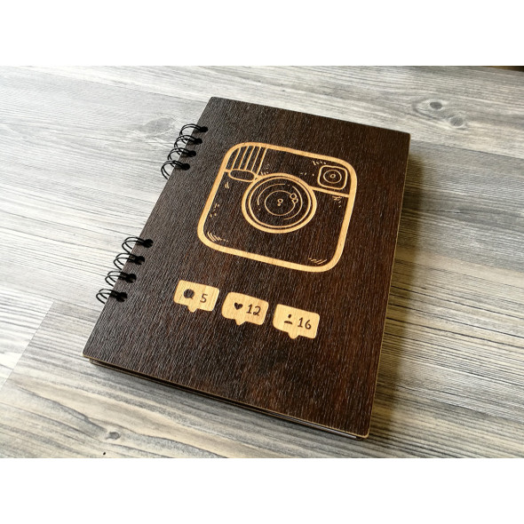 Блокнот із персональним гравіюванням на замовлення “Insta”