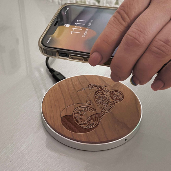 Бездротова зарядка для телефону із зображенням Fast Charger 