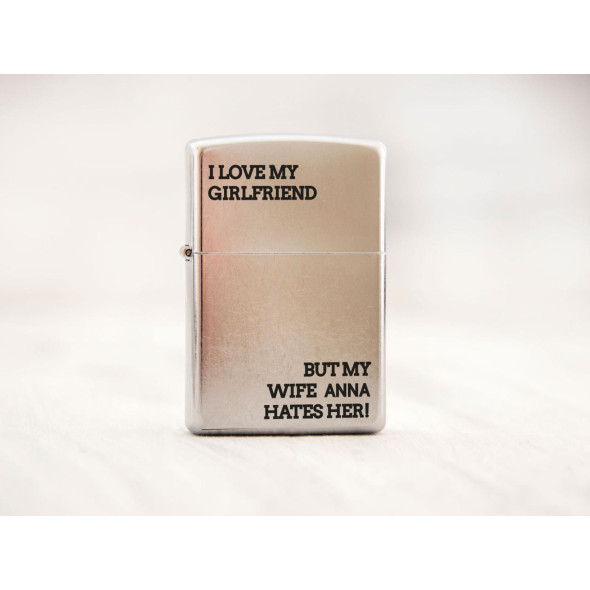 Zippo original бензинова на подарунок із жартівливим написом