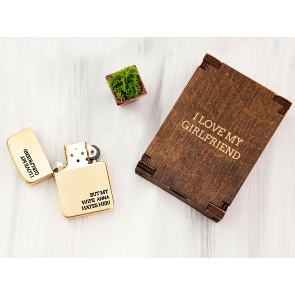 Zippo original бензинова на подарунок із жартівливим написом