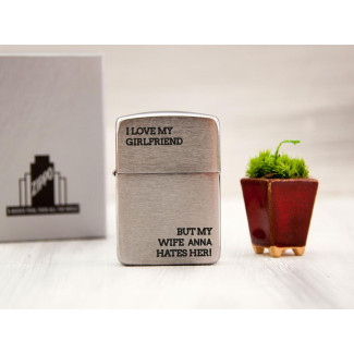 Zippo original бензинова на подарунок із жартівливим написом