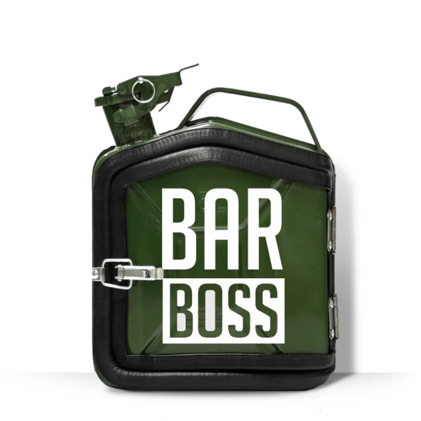 Каністра-бар на 5л. з принтом оригінальний подарунок чоловікові "Bar Boss"