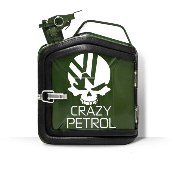 Подарунок чоловікові каністра-бар на 5л. з індивідуальним принтом "Crazy Petrol"