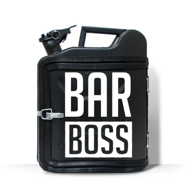 Оригінальний подарунок чоловікові каністра-бар 10 л. з принтом "Bar Boss" 