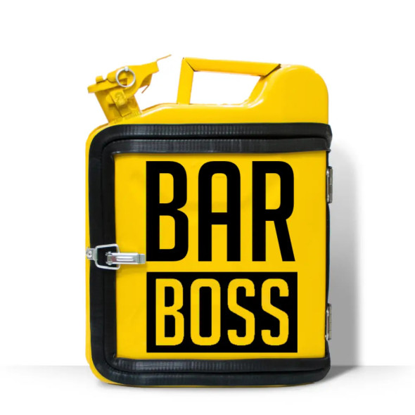 Оригінальний подарунок чоловікові каністра-бар 10 л. з принтом "Bar Boss" 