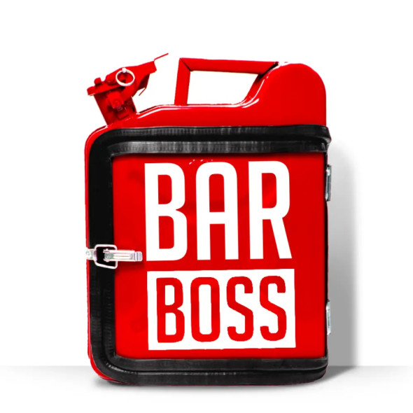 Оригінальний подарунок чоловікові каністра-бар 10 л. з принтом "Bar Boss" 