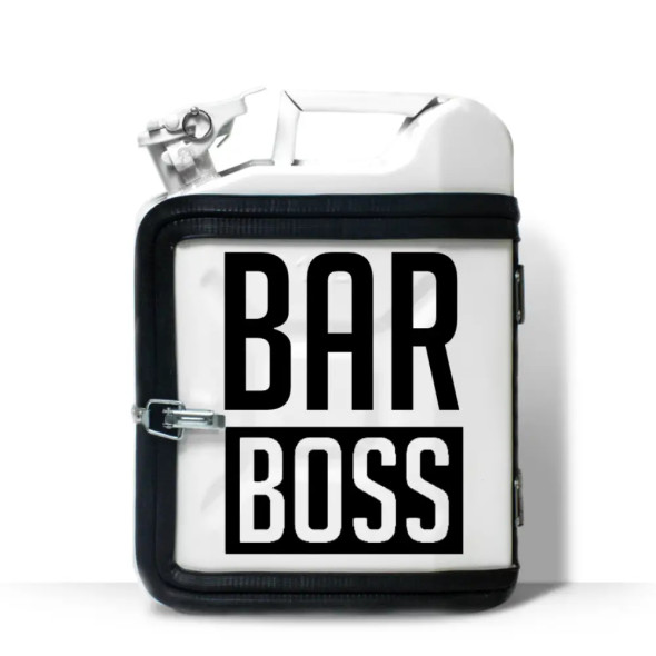 Оригінальний подарунок чоловікові каністра-бар 10 л. з принтом "Bar Boss" 