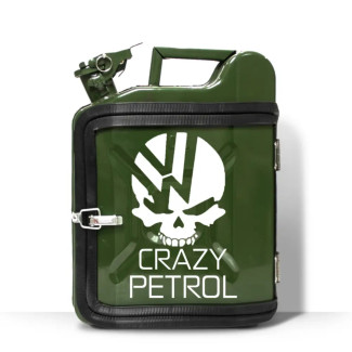 Каністра-бар на 10л. з принтом оригінальний подарунок чоловікові "Crazy Petrol" 