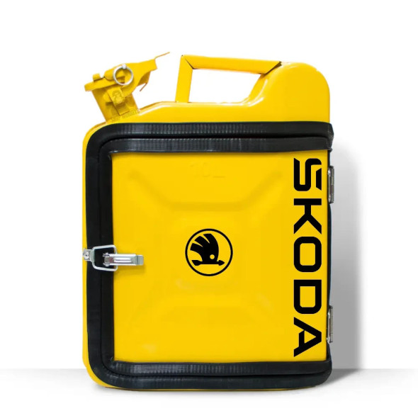 Каністра-бар на 10л. з принтом оригінальний подарунок чоловікові "Skoda" 