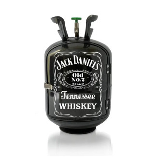 Бочка міні-бар із принтом на подарунок чоловікові "Jack Daniels" Чорний