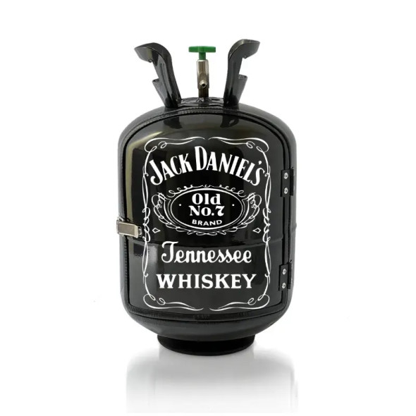 Бочка міні-бар із принтом на подарунок чоловікові "Jack Daniels" Чорний