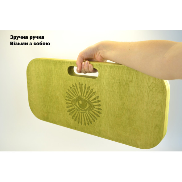 Дошка Садху із цвяхами для спини з ручкою з кроком 15 мм Sadhu Board в оливковому кольорі