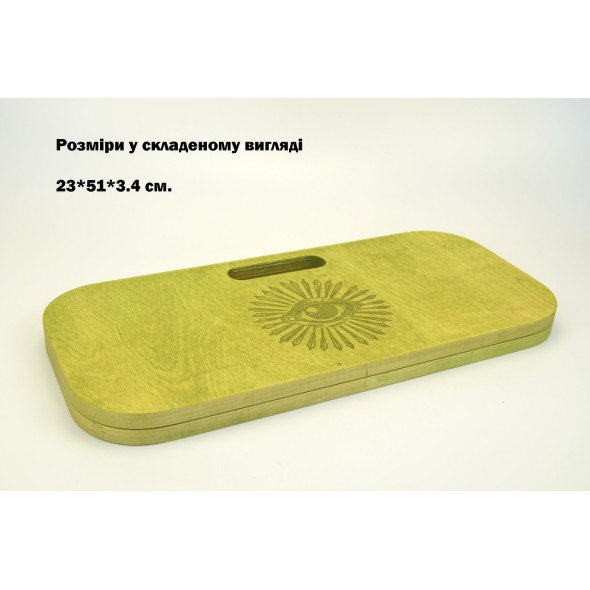 Дошка Садху із цвяхами для спини з ручкою з кроком 15 мм Sadhu Board в оливковому кольорі
