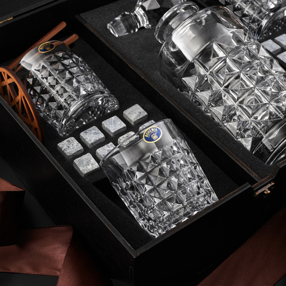 Набір для віскі з гравіюванням Bohemia Diamond | Келихи 280 мл та Графин 500 мл