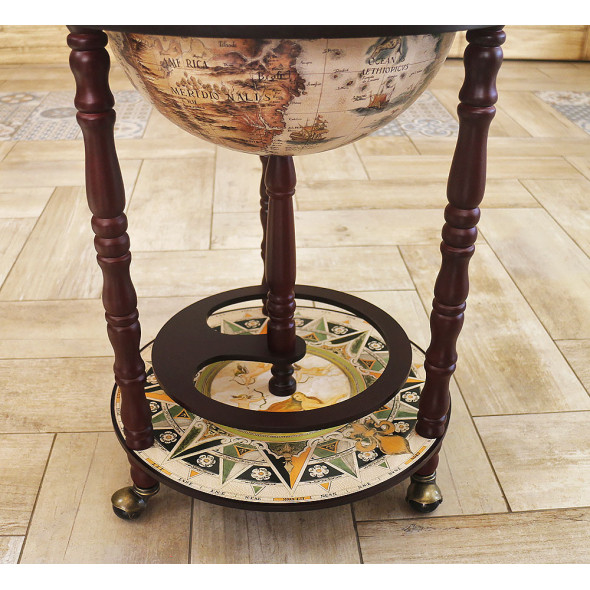 Гарний глобус бар підлоговий карта світу подарунок чоловікові на річницю | Діаметр сфери 33 см