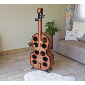 Підставка для 10 шт. пляшок у вигляді скрипки для дому | Розмір 89,5*17*52,5 см