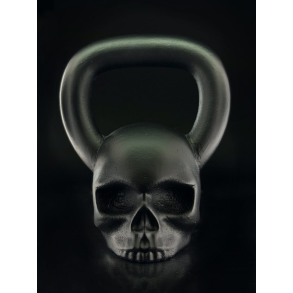 Гиря чавунна спортивна цільна для фітнесу Skull 12 kg | Подарунок тренеру