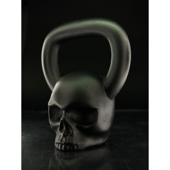 Гиря чавунна спортивна цільна для фітнесу Skull 12 kg | Подарунок тренеру